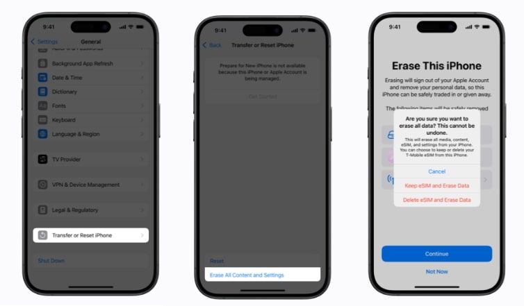 Erase Your iPhone First