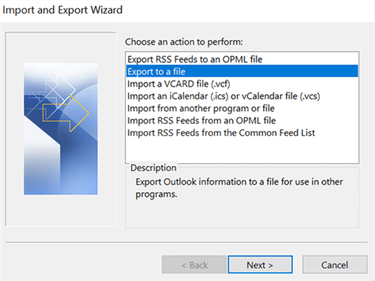 Export Outlook Contacts to a File