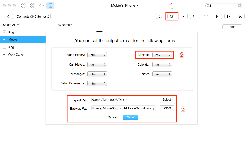 import csv contacts to iphone