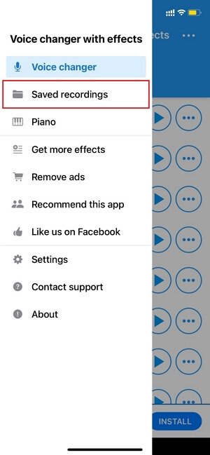 Export or share the recording.