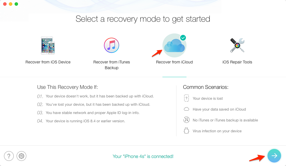Extract Photos from iCloud Backup with PhoneRescue