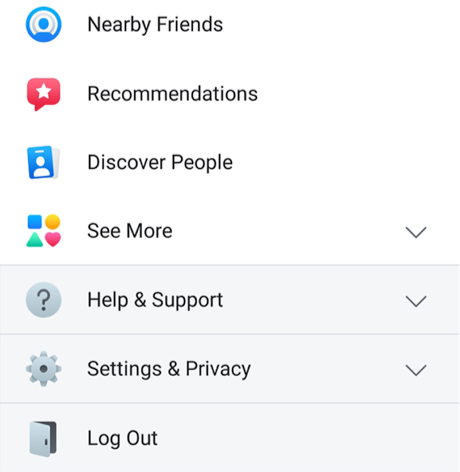 Log Out and Log Back into Facebook App