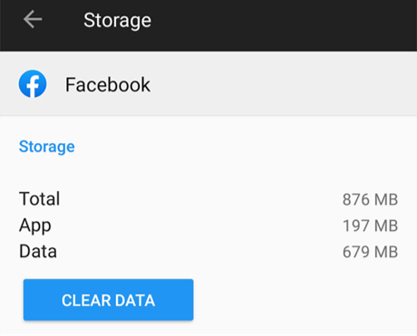 Fix Facebook Not Working on Android - Clear Facebook Data