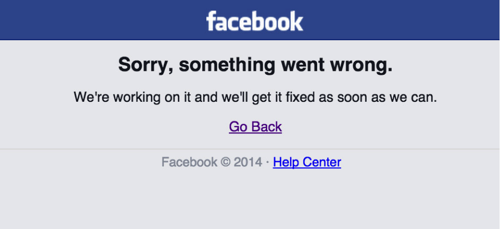 Facebook Server Down