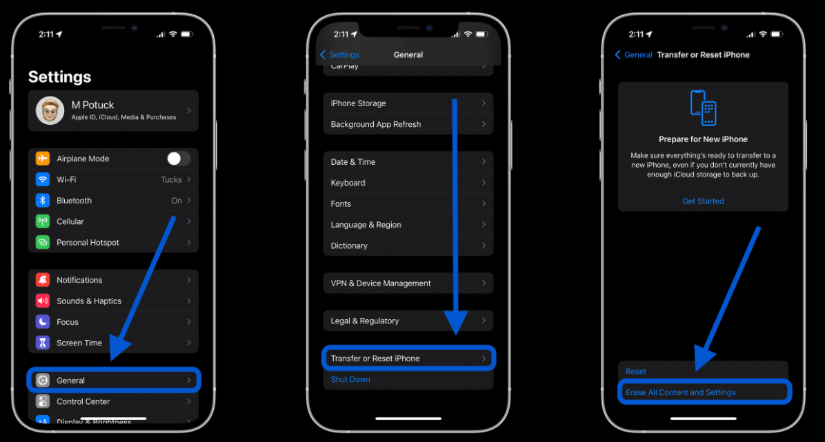 Factory Reset Phone Instructions