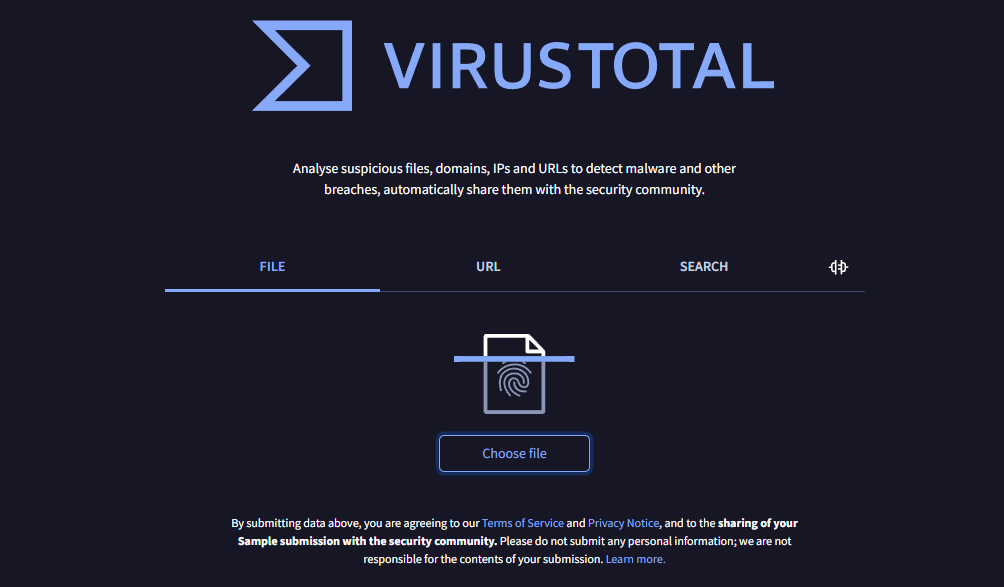 A successful VirusTotal malware scan for a MobileTeamOfficial frp bypass tool APK download