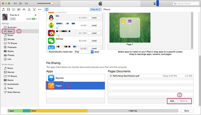 How to Use File Sharing on an iPad or iPad mini – Step 2 How to Use File Sharing on an iPad
