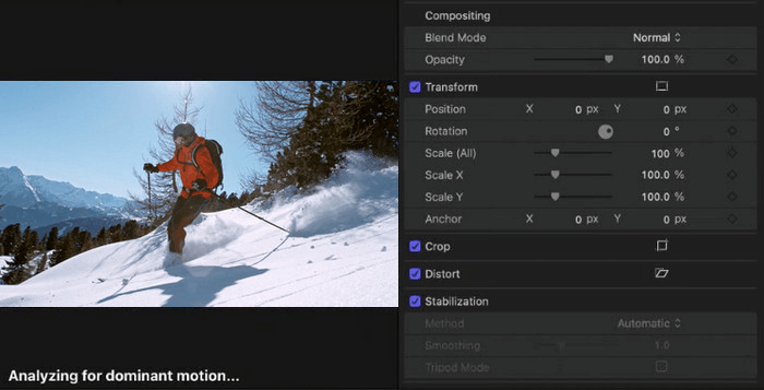 Preview the Stabilization Settings