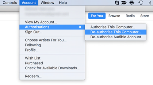 Fix Apple Music Item Not Available - Deauthorize and Authorize Your Computer
