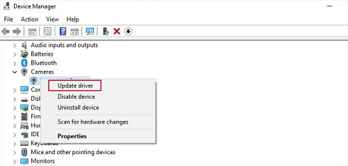 fix dell laptop camera not working by updating driver