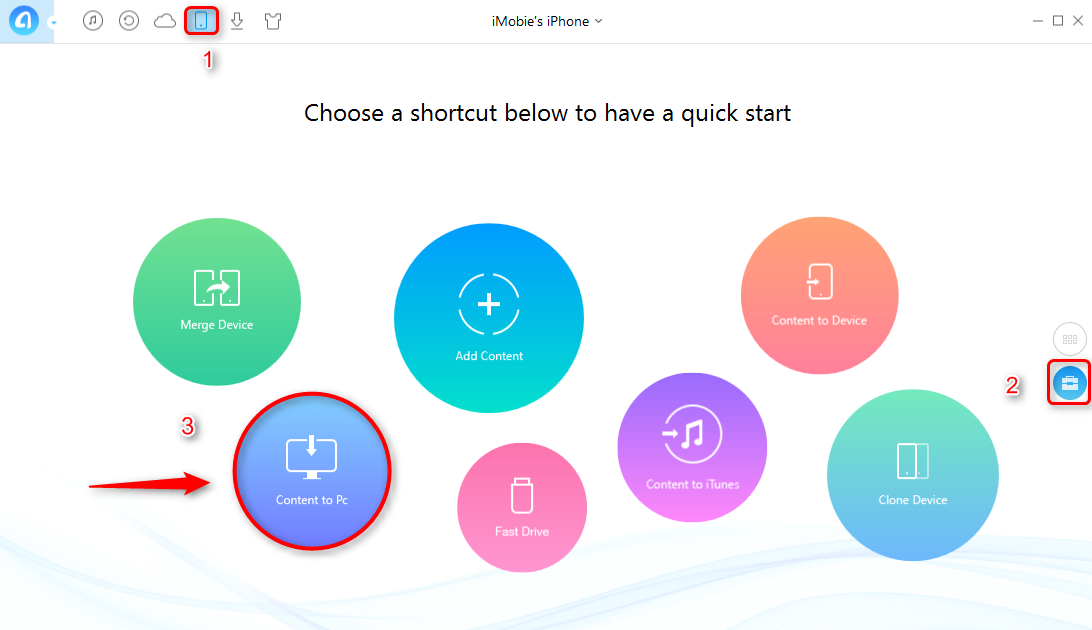 How to Backup iOS Device to Computer - Step 2
