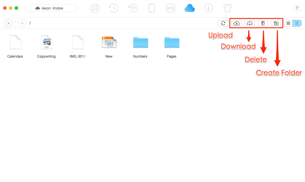 Make Good Management of the Content in iCloud Drive via AnyTrans – Step 3