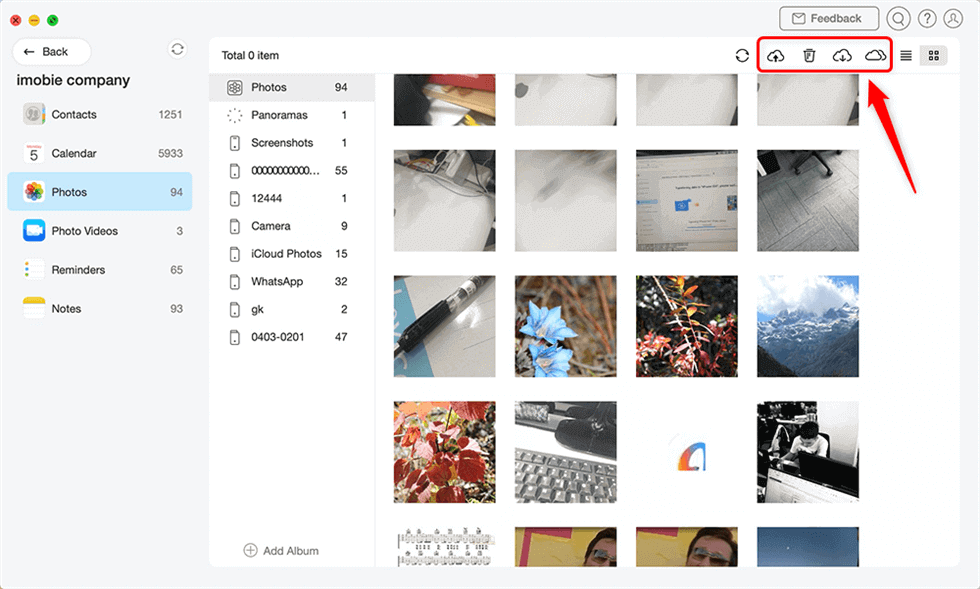 All iCloud Photos Showing Up and You can Manage Here