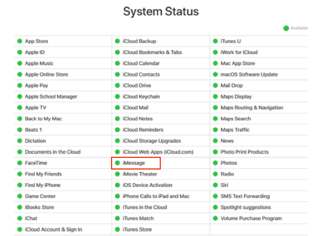 Go to Check Apple System Status