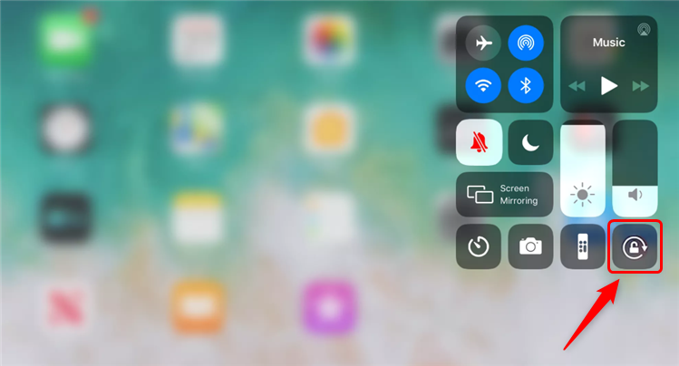 Turn Off Rotation Lock from Control Center