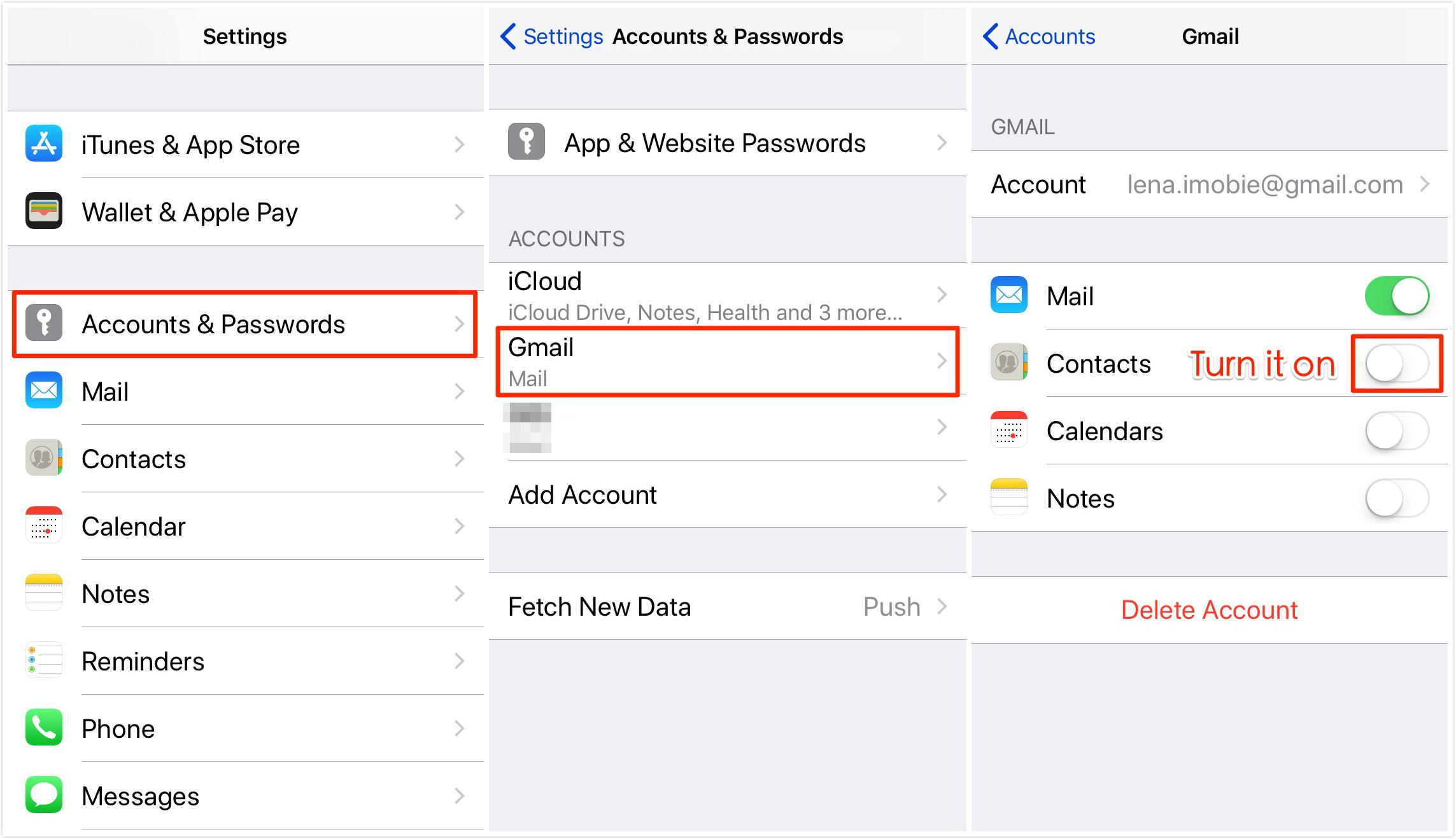 how to check email account password