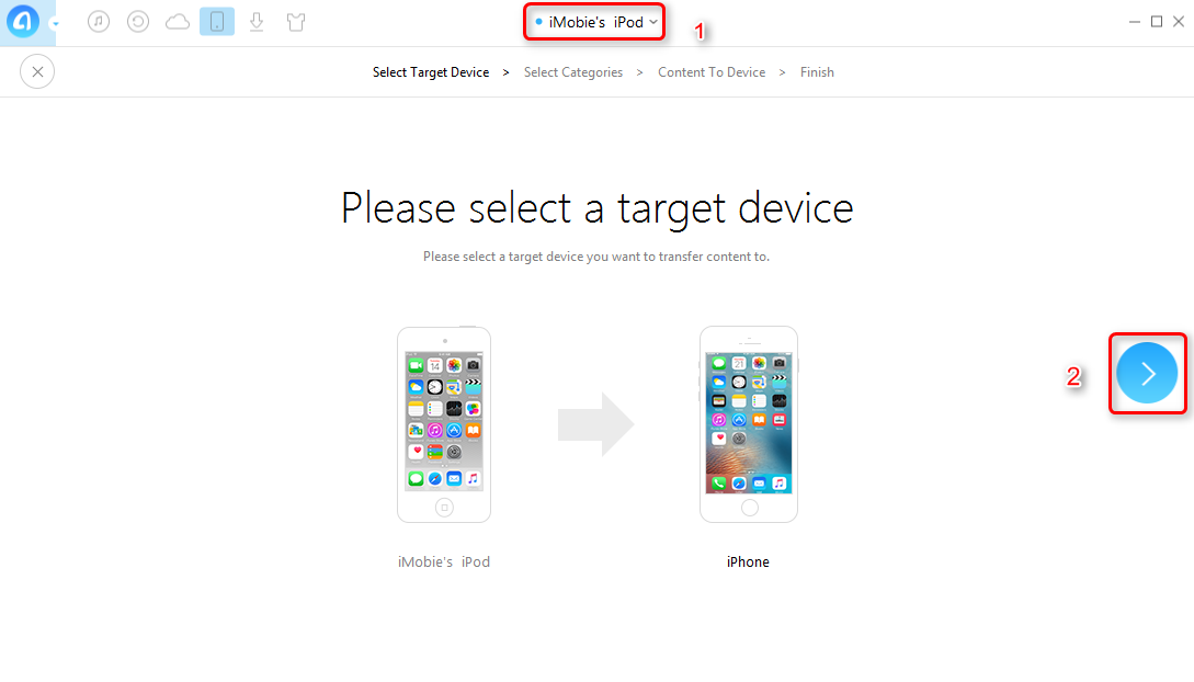 How to Transfer Calendars Between iOS Device with AnyTrans - Step 3