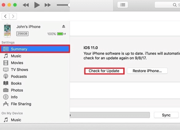 How to Fix iPhone 6 Typing on Its Own - Updating iPhone via iTunes