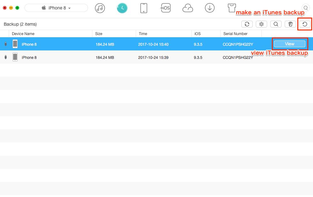 How to Make an iTunes Backup on iPhone in 1 Click – Step 2