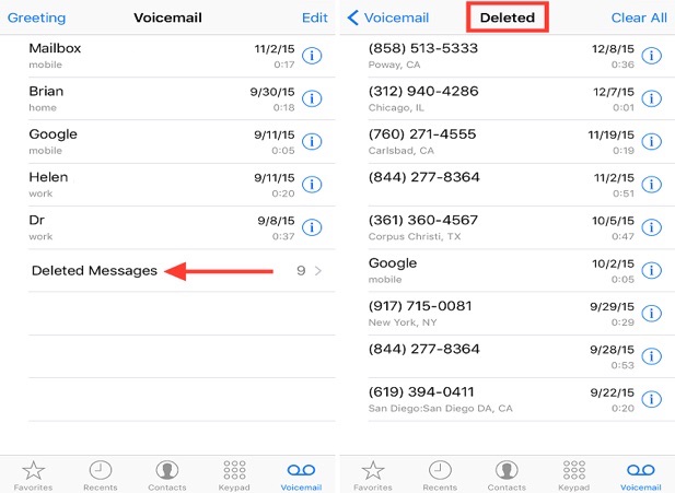 iPhone Won't Delete Voicemail Messages - Clear Deleted Voicemail Messages