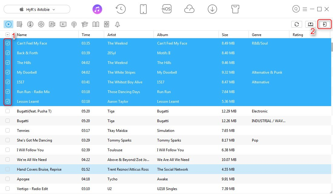 How to Import Songs from CDs to iPhone 8/X/7/6s/6/5s/5/SE/4s - Step 3