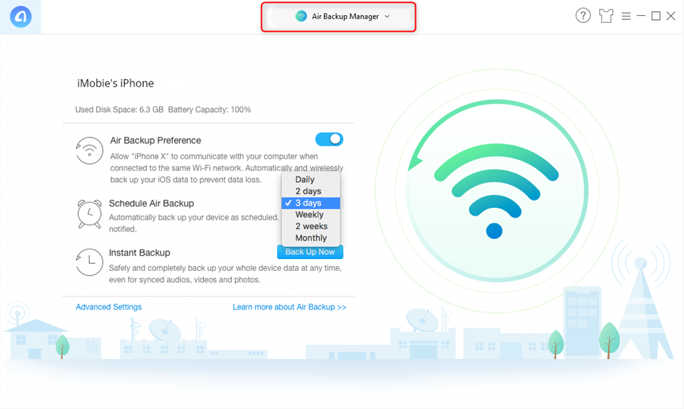 Fix iPhone Disconnects Errors During Backup by Using AnyTrans - Step 1