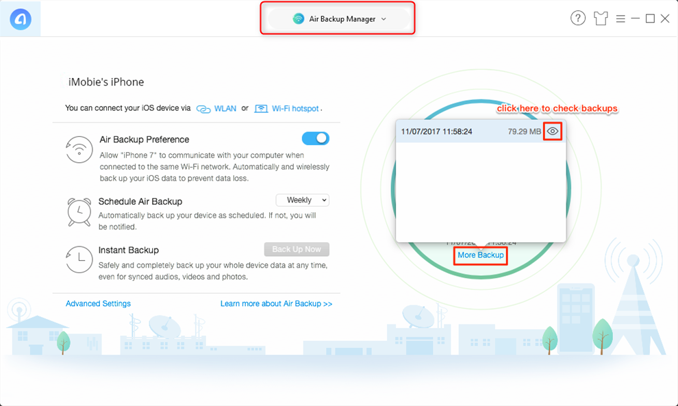 Fix iPhone Disconnects Errors During Backup by Using AnyTrans - Step 2