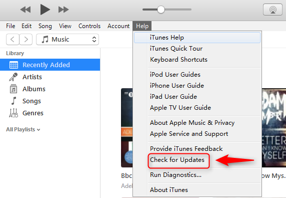 Fix iTunes Error 23 by Updating iTunes to the Latest Version
