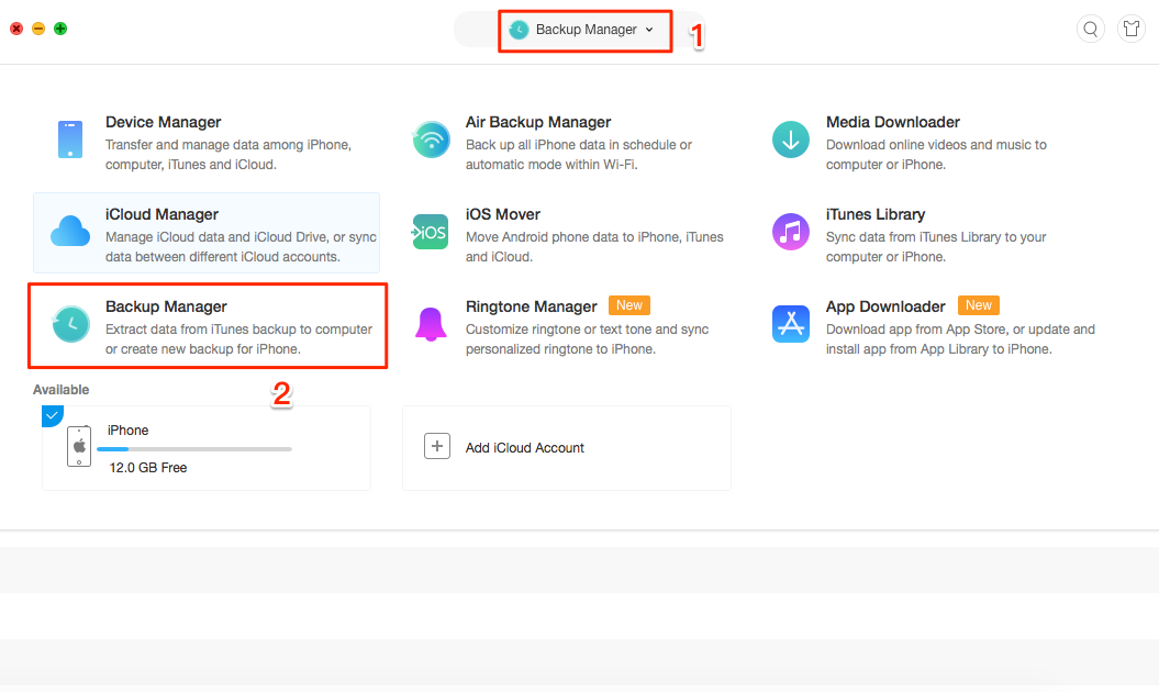 How to Backup iPhone iPad Wholly - Step 1