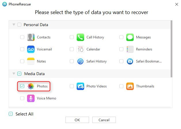 How to Restore iPhone iPad with PhoneRescue - Step 2