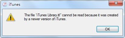 The File “iTunes Library.itl” Cannot Be Read