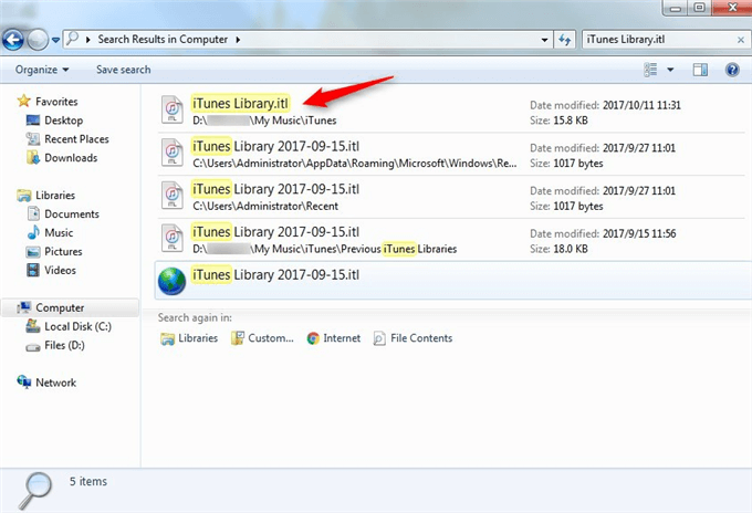 How to Fix The File iTunes Library.itl Cannot Be Read on Windows - Step 1
