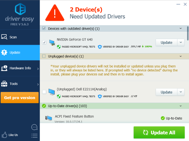Get the Pro Version of Driver Easy