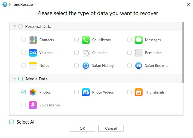Restore iPhone from iTunes Backup with PhoneRescue - Step 2