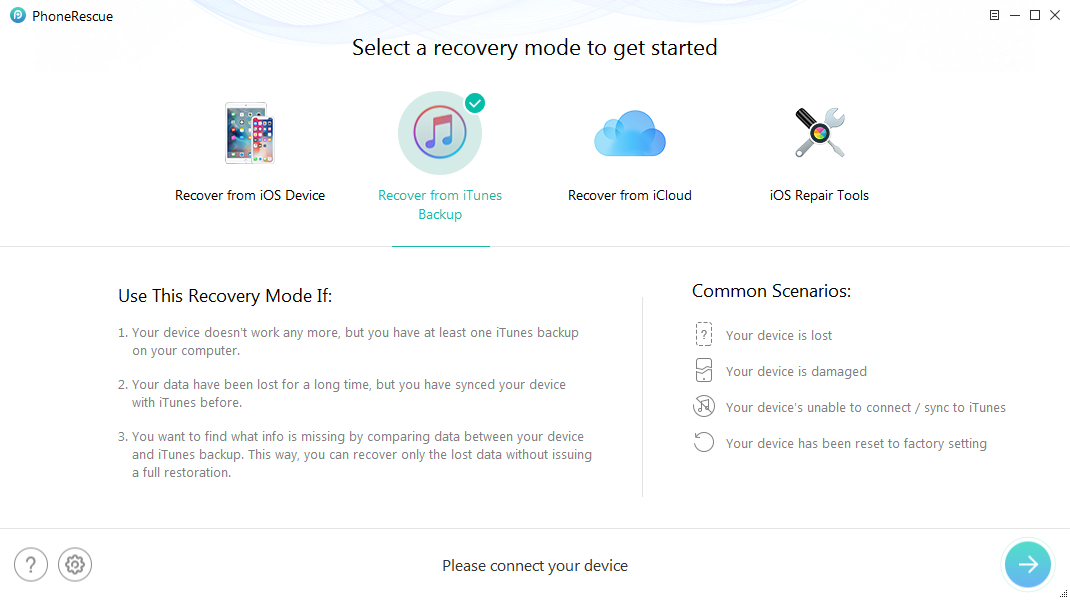 PhoneRescue for iOS free instals