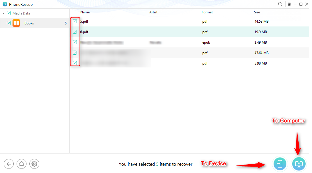 Recover Disappeared iBooks without Any Backups - Step 3