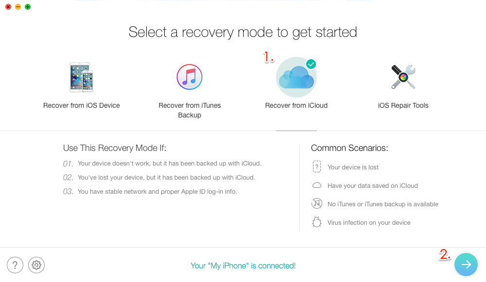 Fix “iPhone Photos Disappeared/Missing” by Restoring with iCloud Backup – Step 2