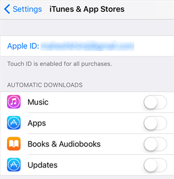 Verify the Apple ID on your iOS Device