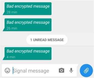 Signal Bad Encrypted Messages Error