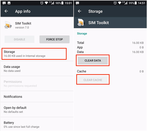Clear the SIM Toolkit Cache and Data