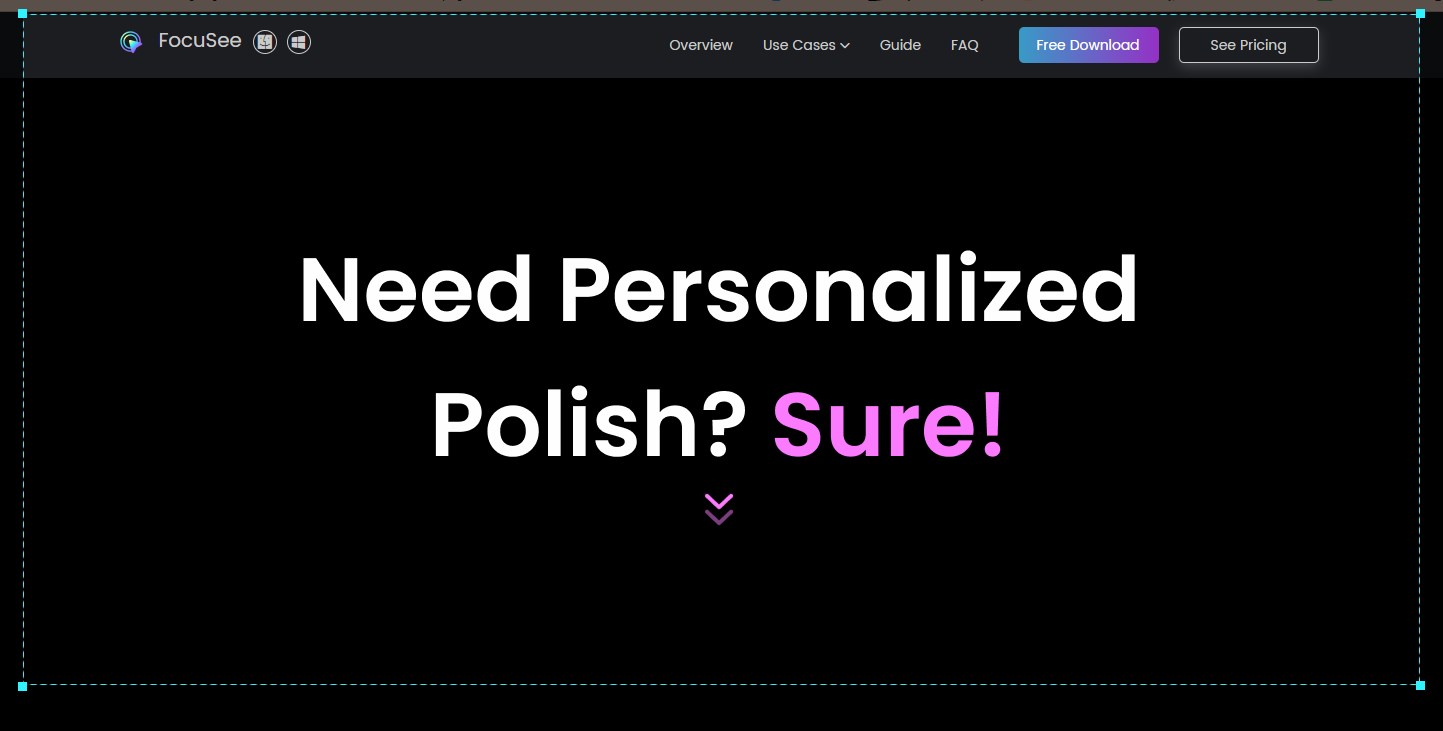 Frame an Area to Record