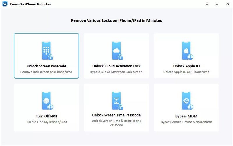FonesGo iPhone Unlocker Homepage
