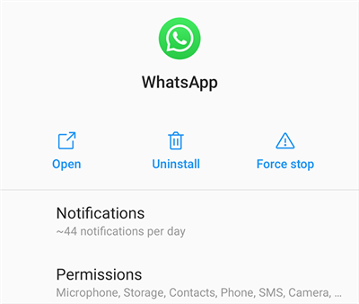 Force Stop WhatsApp to Prevent Notifications