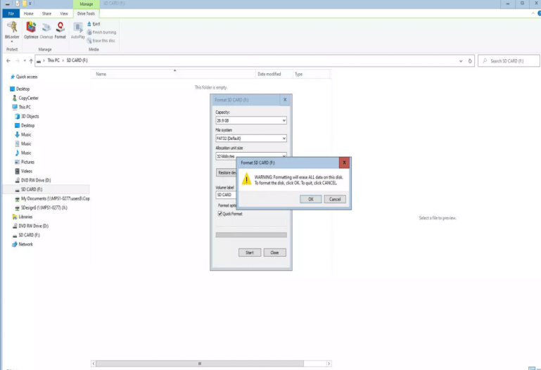 Format an SD Card on a PC Computer