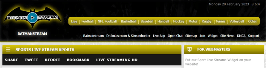 Best Free Sports Streaming Sites - BatmanStream