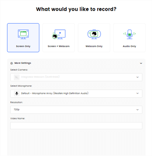 Select the Recording Mode