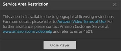 Geographical Restriction on Prime Video Downloads