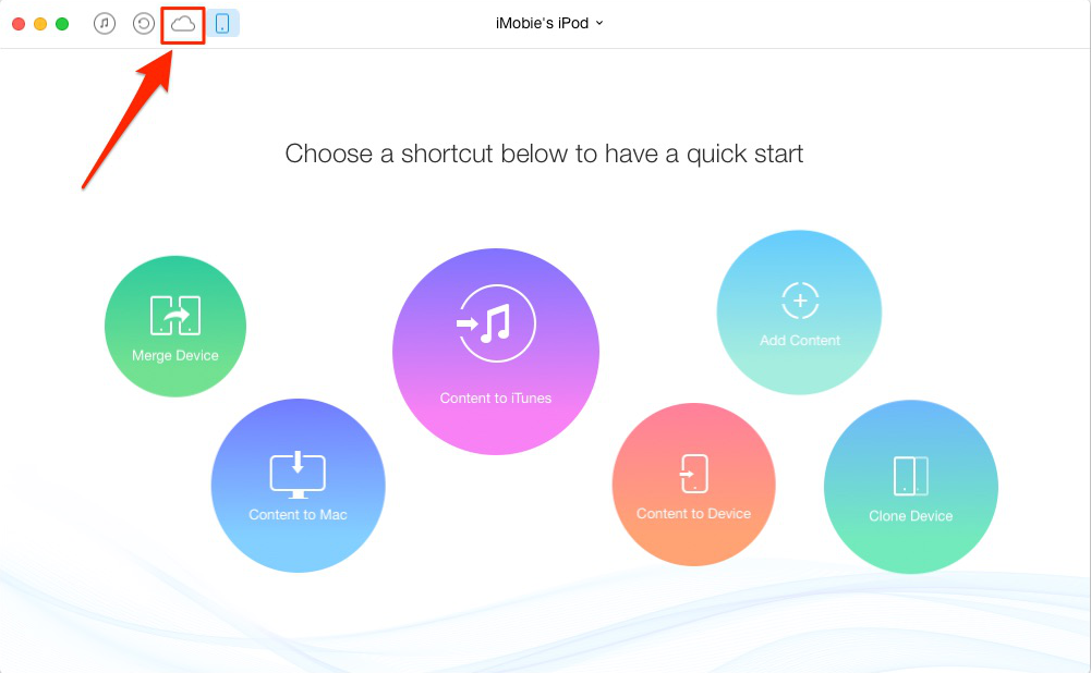 How to See Photos on iCloud with iMobie AnyTrans – Step 2