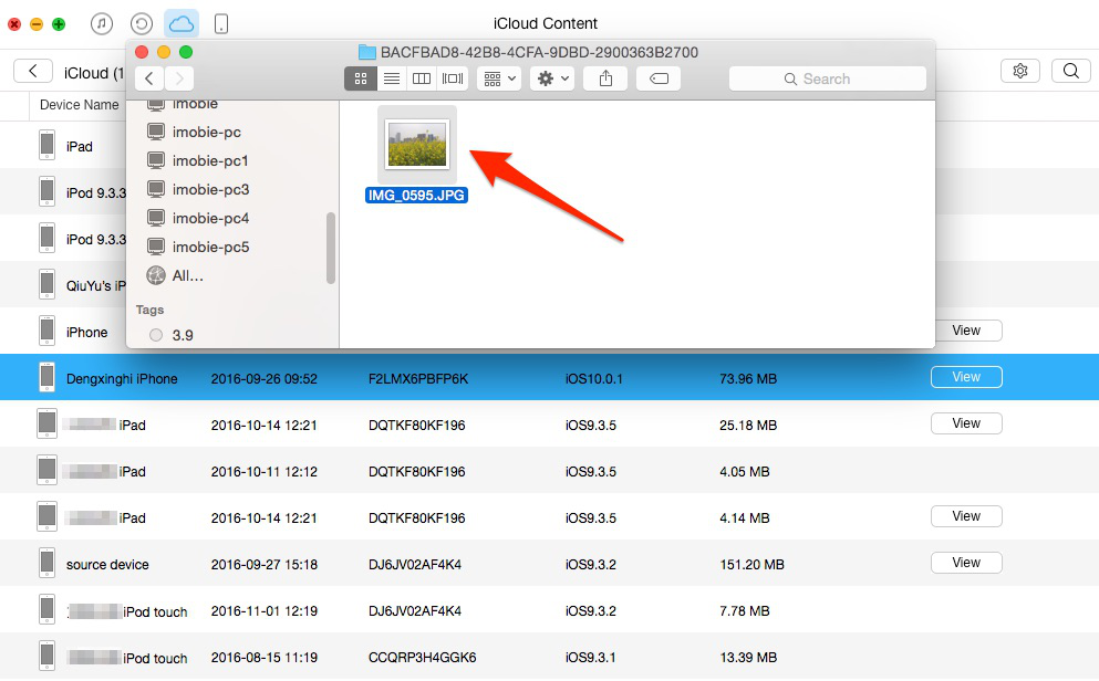 How to See Pictures on iCloud with iMobie AnyTrans – Step 5