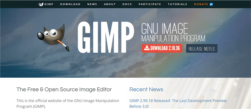 GIMP Welcome Page